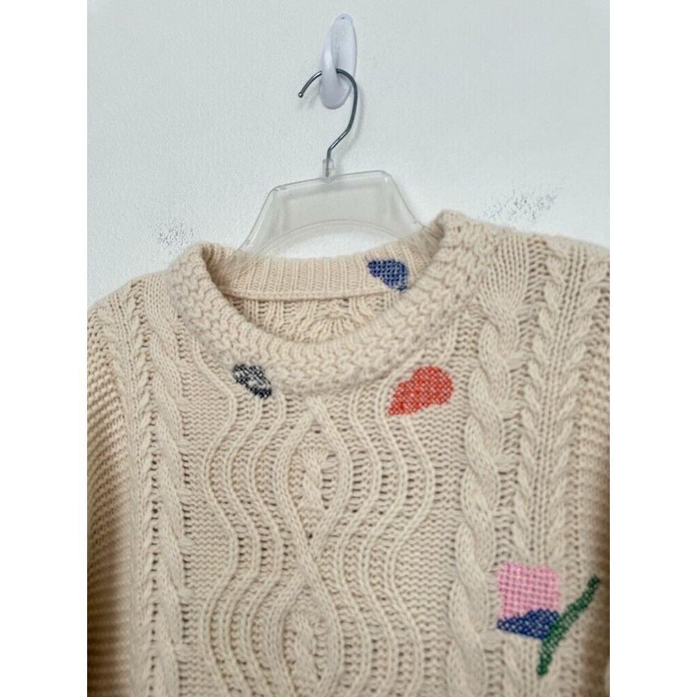 Ader Error Chunky Knit Patchwork Wool Cable Knit … - image 2